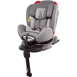 BabyGO Kindersitz Fixleg Rotation 360 Grey