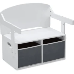 Delta Children MySize Aktivitätsbank Umkehrbar Mit Stauraum - Weiß