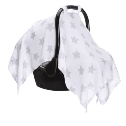 Fillikid Sonnenschutz Für Babyschalen Weiß/Sterne