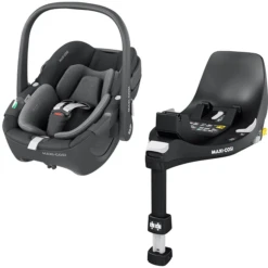 Maxi-Cosi MAXI COSI Set Babyschale Pebble 360 Essential Graphite Plus Basisstation FamilyFix 360