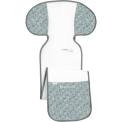 Odenwälder Autositz-Auflage Groß Klimocool White Leaves Grey