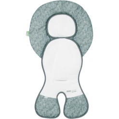 Odenwälder Schalensitz-Auflage Babycool White Leaves Grey