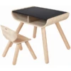 PlanToys Tisch & Stuhl Schwarz
