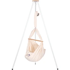 SCHMUSEWOLKE Baby Federwiege Bio Mit Tipi Weiß